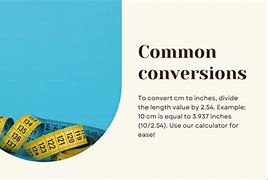 Image result for Cm to Inches Conversion Chart