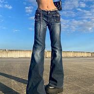 Image result for Low Waist Jeans Bootcut Y2K