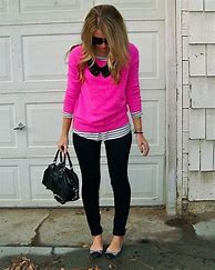 Image result for What Color Shoes to Wear with Pink Sweater