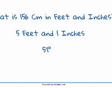 Image result for 156 Cm to Feet