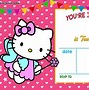 Image result for Hello Kitty Birthday Card Template