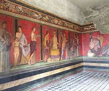 Image result for Frescos Painted On the Walls at Pompeii
