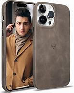 Image result for Black Leather iPhone 14 Case