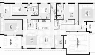 Image result for Plano Casa 4 Dormitorios