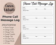 Image result for Phone Call Notes Template