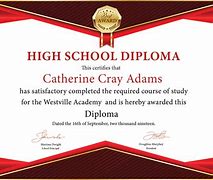 Image result for Get High School Diploma Template