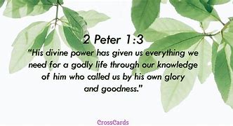 Image result for 2 Peter 1 Verse 3