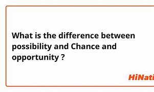 Image result for Opportunity and Possibility Difference Math