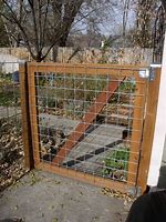 Image result for Wood and Wire Fence Panels with Gate