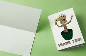 Image result for Groot PowerPoint Thank You Card Template