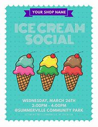 Image result for Printable Ice Cream Social