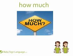 Image result for How Much Sign