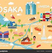 Image result for Map of Things to Do in Osaka