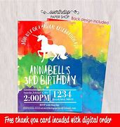 Image result for Unicorn Thank You Cards
