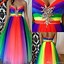 Image result for Rainbow Prom Dress Plus Size