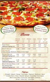 Image result for Dino's Pizza Menu