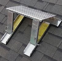 Image result for Sloped Roof Ladder Platform