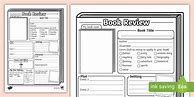 Image result for How to Write a Book Review Worksheet