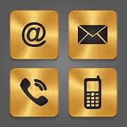 Image result for Gold Email and Phone Icon