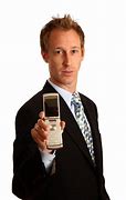 Image result for Man Holding Mobile Phone