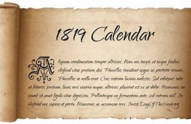Image result for 1819 Calendar