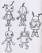 Image result for Robot Drawing Black and White