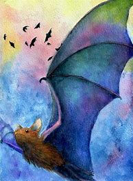 Image result for Cute Bat Painting