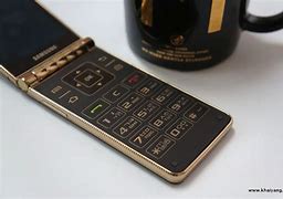 Image result for Samsung Flip Phone Smartphone Gold