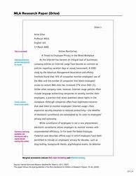 Image result for MLA Format Summary Paper