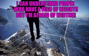 Image result for Fear of Heights Meme