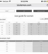 Image result for Lululemon Sizes