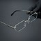 Image result for Clear Rimless Glasses