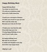 Image result for Mother's Birthday Poems