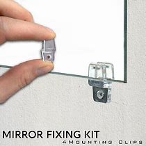 Image result for Mounting Clips for a Round Frameless Mirror