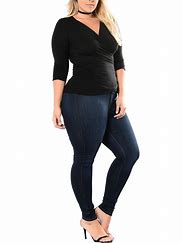 Image result for Plus Size Stretch Skinny Jeans