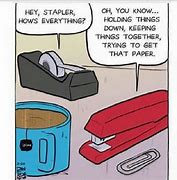 Image result for Funny Cartoon Office Supply