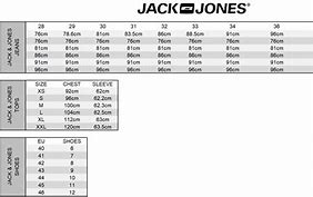 Image result for Jack and Jones Plus Size Size Chart