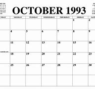 Image result for October 1993 Calendar