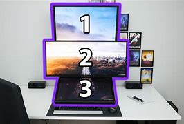 Image result for Dual Monitor Setup with TV Above