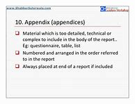 Image result for What Is Appendix in|Report