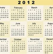 Image result for 2012 Calendar Year