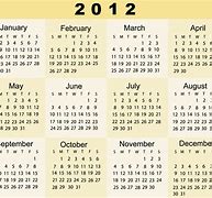 Image result for 2012 Calendar with Holidays