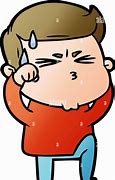 Image result for Cartoon Guy Sweating