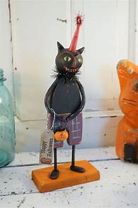 Image result for Vintage Cat Halloween Decor