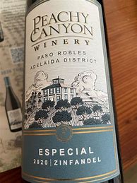 Image result for Peachy Canyon Zinfandel Especial