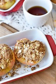 Image result for Baked Apples with Oatmeal Topping