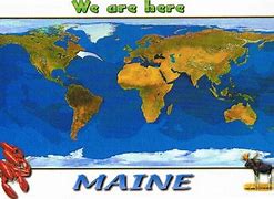 Image result for Maine World Map