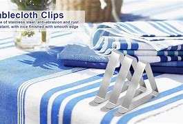 Image result for Tablecloth Corner Clips