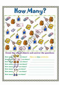 Image result for Free Printable How Many Worksheets