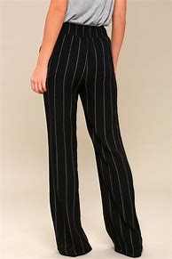 Image result for Black and White Striped Wide Leg Pants